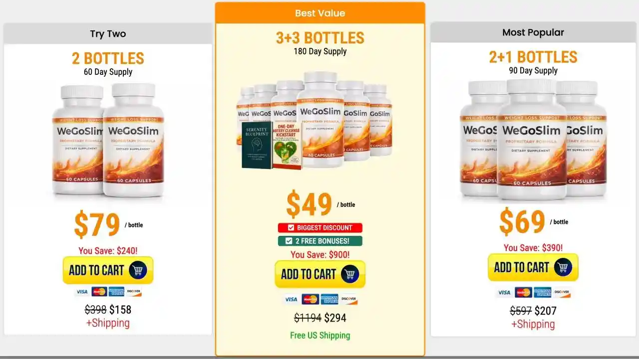 WeGoSlim Official Pricing 2026